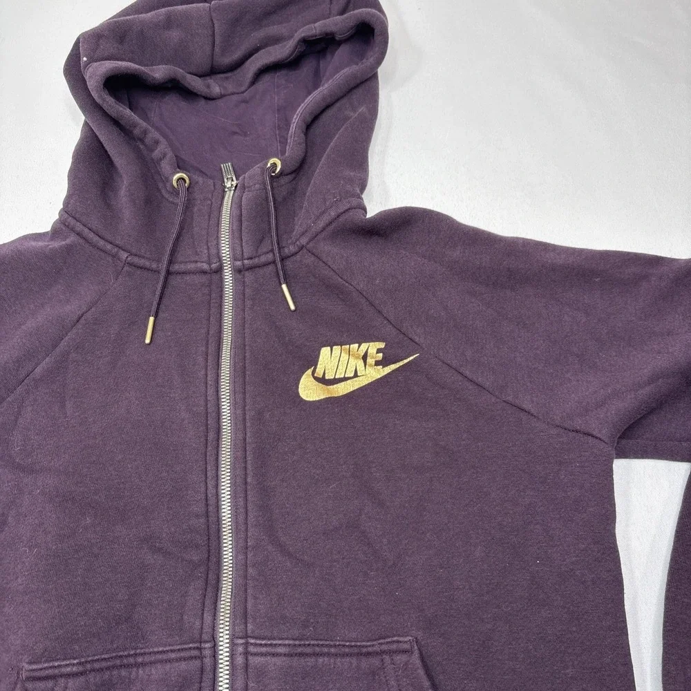 Nike Sportswear Tech Fleece Full Zip Hoodie Woman's Small Purple Zip Pocket